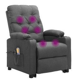 Fauteuil de massage inclinable Gris clair Tissu