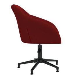 Chaise pivotante de bureau Rouge bordeaux Velours