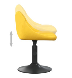 Chaise de salle à manger Jaune moutarde Velours