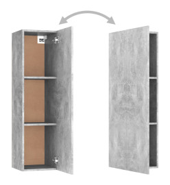 Ensemble de meubles TV 3 pcs Gris béton Aggloméré