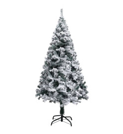 Arbre de Noël artificiel pré-éclairé et boules vert 150 cm PVC