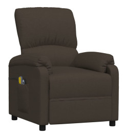 Fauteuil électrique de massage Marron foncé Tissu