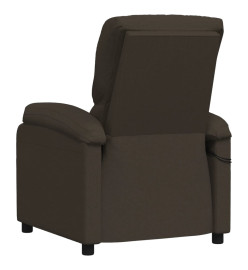 Fauteuil électrique de massage Marron foncé Tissu