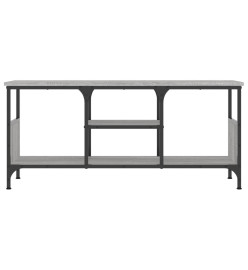 Meuble TV sonoma gris 100x35x45 cm bois d'ingénierie et fer