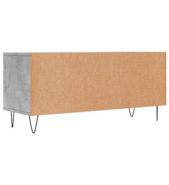 Meuble TV gris béton 100x34,5x44,5 cm bois d'ingénierie