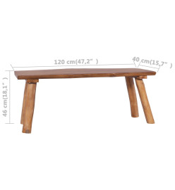 Banc de jardin 120 cm Bois de teck solide