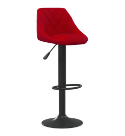 Tabourets de bar lot de 2 rouge bordeaux velours