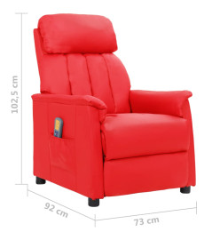 Fauteuil de massage Rouge Similicuir