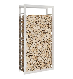 Portant de bois de chauffage 80x28x154 cm acier inoxydable