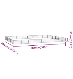 Parc pour chien 28panneaux Noir 100x50cm Acier enduit de poudre