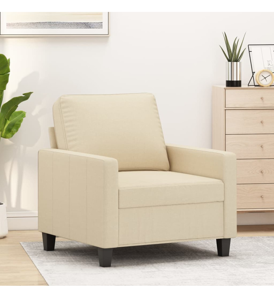 Fauteuil Crème 60 cm Tissu