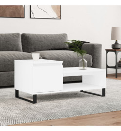 Table basse Blanc 100x50x45 cm Bois d'ingénierie