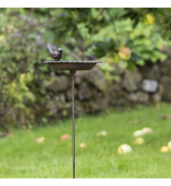 HI Fontaine pour oiseaux Fonte Marron