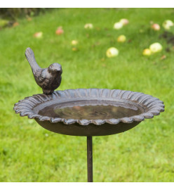 HI Fontaine pour oiseaux Fonte Marron