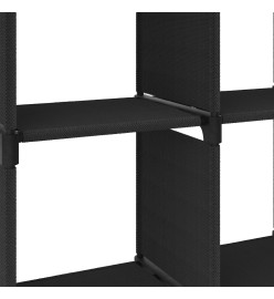 Étagère d'affichage 6 cubes Noir 103x30x72,5 cm Tissu