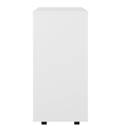 Armoire à roulettes Blanc 60x35x75 cm Aggloméré