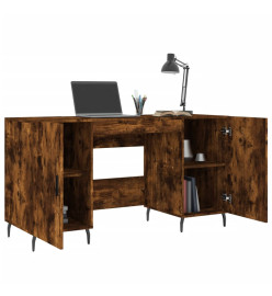 Bureau chêne fumé 140x50x75 cm bois d'ingénierie