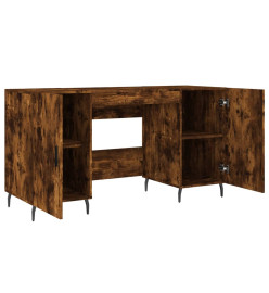 Bureau chêne fumé 140x50x75 cm bois d'ingénierie