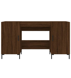 Bureau chêne marron 140x50x75 cm bois d'ingénierie