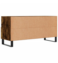 Meuble TV chêne fumé 102x36x50 cm bois d'ingénierie