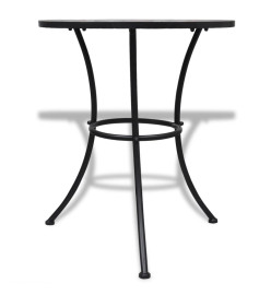 Mobilier de bistro 3 pcs Carreau céramique Terre cuite et blanc