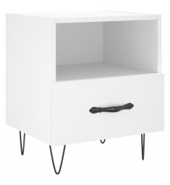Table de chevet blanc 40x35x47,5 cm bois d’ingénierie