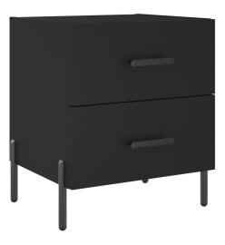 Table de chevet noir 40x35x47,5 cm bois d’ingénierie