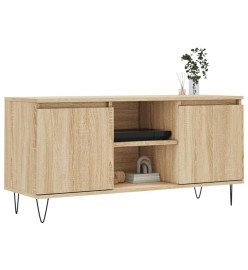 Meuble TV chêne sonoma 104x35x50 cm bois d'ingénierie