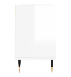 Meuble TV blanc brillant 103,5x30x50 cm bois d'ingénierie