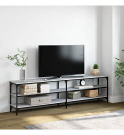 Meuble TV sonoma gris 180x30x50 cm bois d'ingénierie et métal