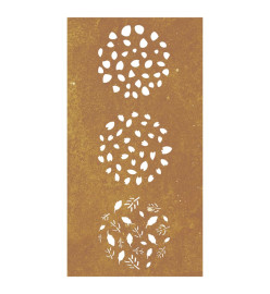 Décoration murale jardin 105x55 cm acier corten design feuille