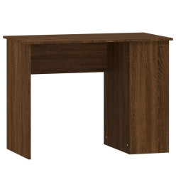 Bureau chêne marron 100x55x75 cm bois d'ingénierie