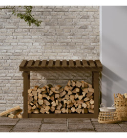 Support de bois de chauffage Marron miel 108x64,5x77cm Bois pin