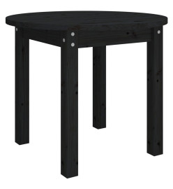 Table basse Noir Ø 55x45 cm Bois massif de pin