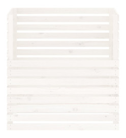 Composteur Blanc 100x100x102 cm Bois massif de pin