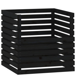 Composteur Noir 80x80x78 cm Bois massif de pin