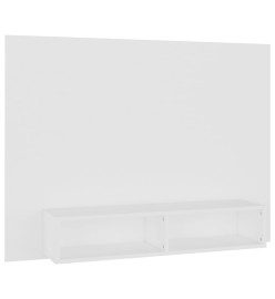 Meuble TV mural Blanc 120x23,5x90 cm Aggloméré