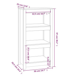 Bibliothèque Blanc 50x35x97 cm Bois de pin massif