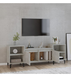 Meuble TV Gris béton 160x35x55 cm Bois d'ingénierie