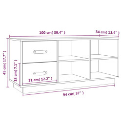 Banc à chaussures 100x34x45 cm Bois de pin massif