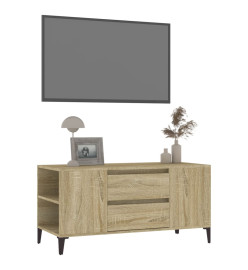 Meuble TV Chêne sonoma 102x44,5x50 cm Bois d'ingénierie