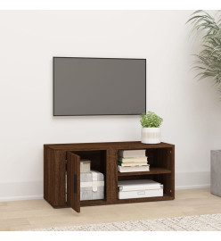 Meuble TV Chêne marron 80x31,5x36 cm Bois d'ingénierie