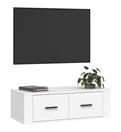 Meuble TV suspendu Blanc 80x36x25 cm Bois d'ingénierie