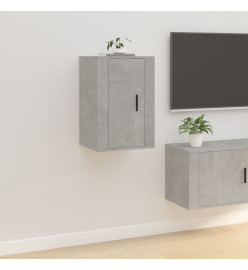 Meubles TV muraux 2 pcs Gris béton 40x34,5x60 cm