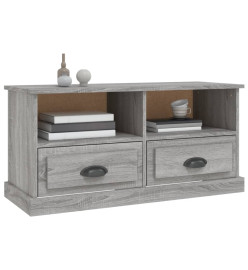 Meuble TV sonoma gris 93x35,5x45 cm bois d'ingénierie