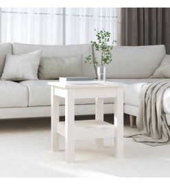 Table basse Blanc 35x35x40 cm Bois massif de pin
