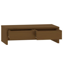 Support de moniteur Marron miel 50x27x15 cm Bois de pin solide