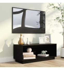 Meuble TV Noir 90x35x35 cm Bois de pin massif