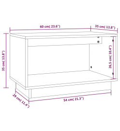 Meuble TV Marron miel 60x35x35 cm Bois de pin massif