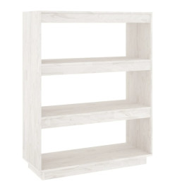 Bibliothèque/Séparateur de pièce Blanc 80x35x103 cm Bois de pin